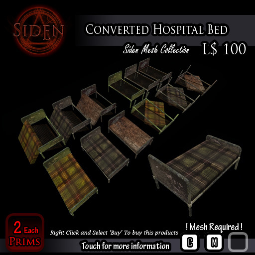 Second Life Marketplace Converted Hospital Bed
